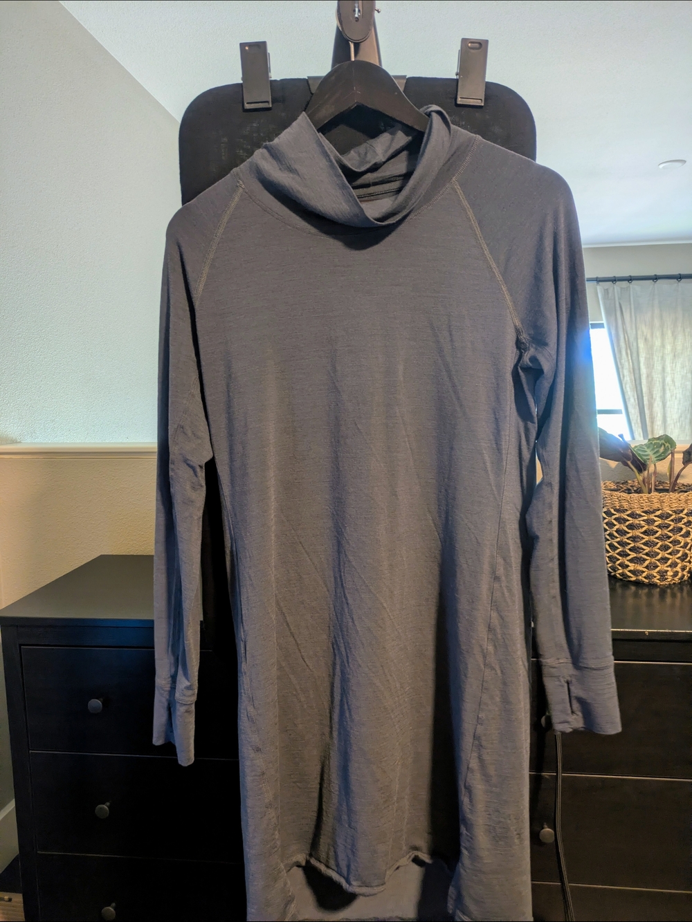 Turtleneck Sweaterdress - Charcoal Gray